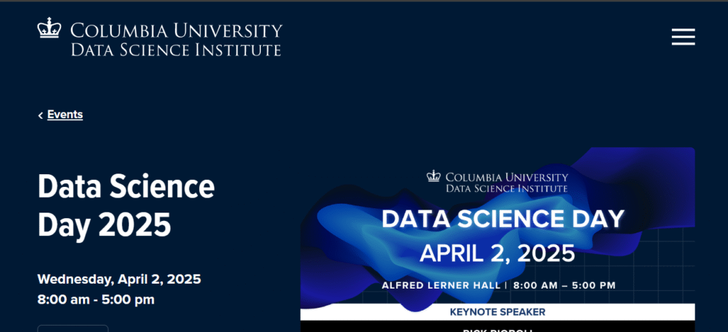 Columbia University — MS in Data Science (Part-Time Online)